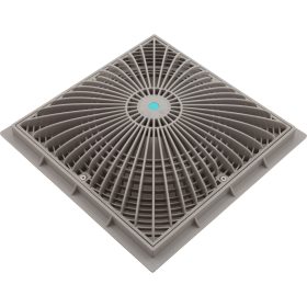 Main Drain Cover, Aquastar MoFlow, 12" Square, w/Fr, Lt Gry, VGB | 12MF103 55 300 1422 1.jpg