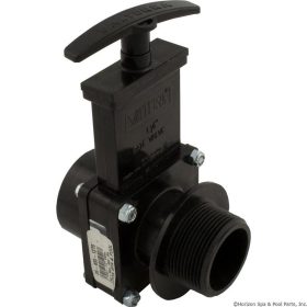 Gate Valve, 3 pc, Valterra, 1-1/2"fpt x 1-1/2"mpt, 45psi,Blk|7108
