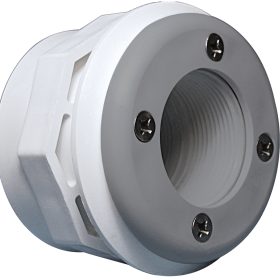 Wall Fitting, w/combo spacer/locknut 1-1/2"FPTx1-1/2"S, Gray|400-9067B