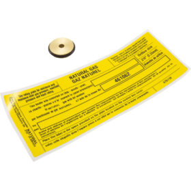 Conversion Kit, Pent MasterTemp 125, Propane to Nat. Gas | 461062 Conversion Kit, Pent MasterTemp 125, Propane to Nat. Gas | 461062