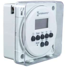 Timer, Digital, Intermatic,24H/7D,120-277V,SPDT,Flush Mount | FM1D20E-AV Timer, Digital, Intermatic,24H/7D,120-277V,SPDT,Flush Mount | FM1D20E-