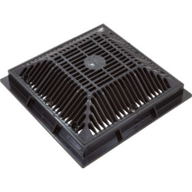 Main Drain Grate, Waterway, 9"x 9", with Frame (2011), Black | 640-479